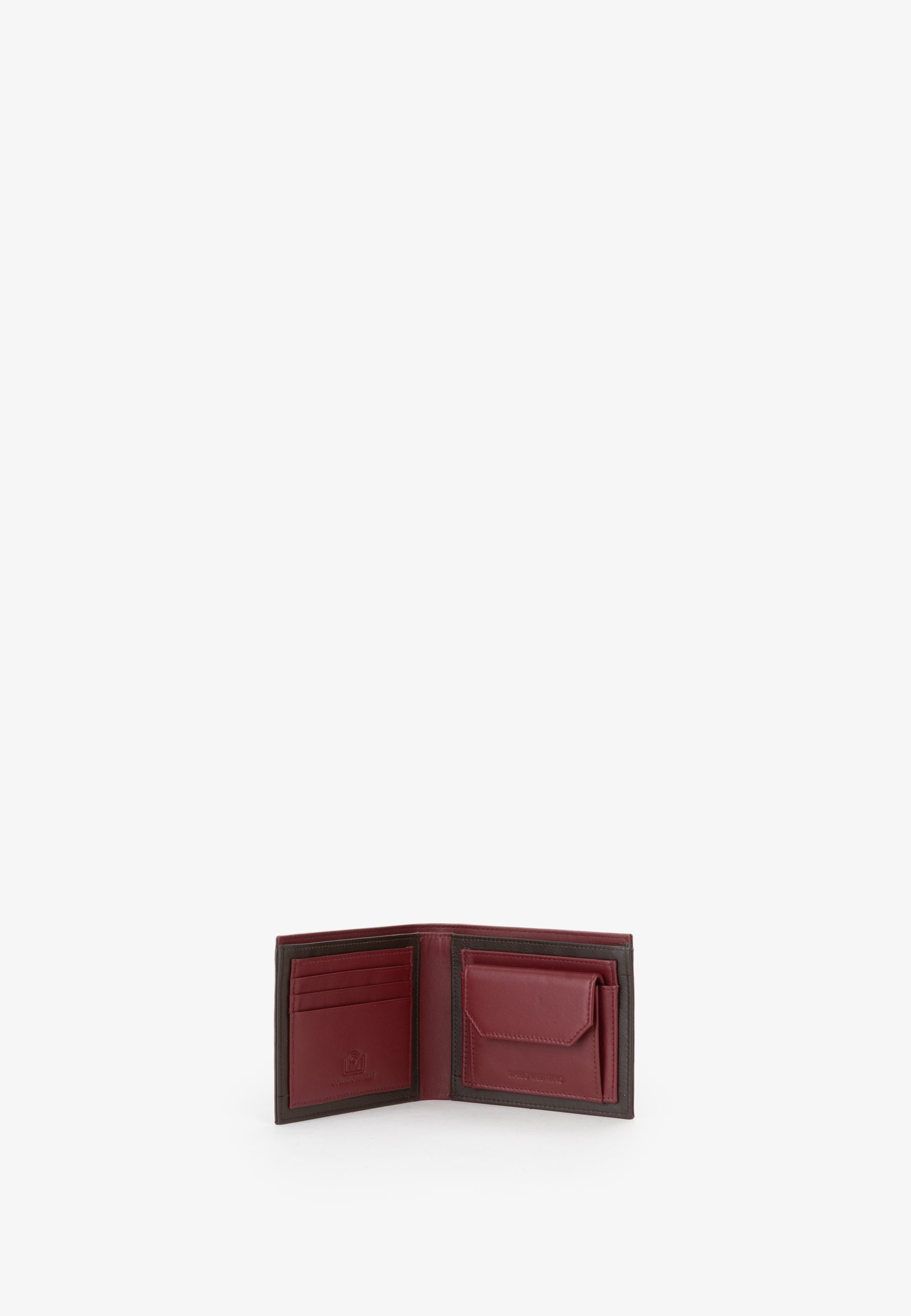 Portafoglio uomo Mario Valentino elegante compatto con logo discreto MORO-BORDO TU | Giò Fashion