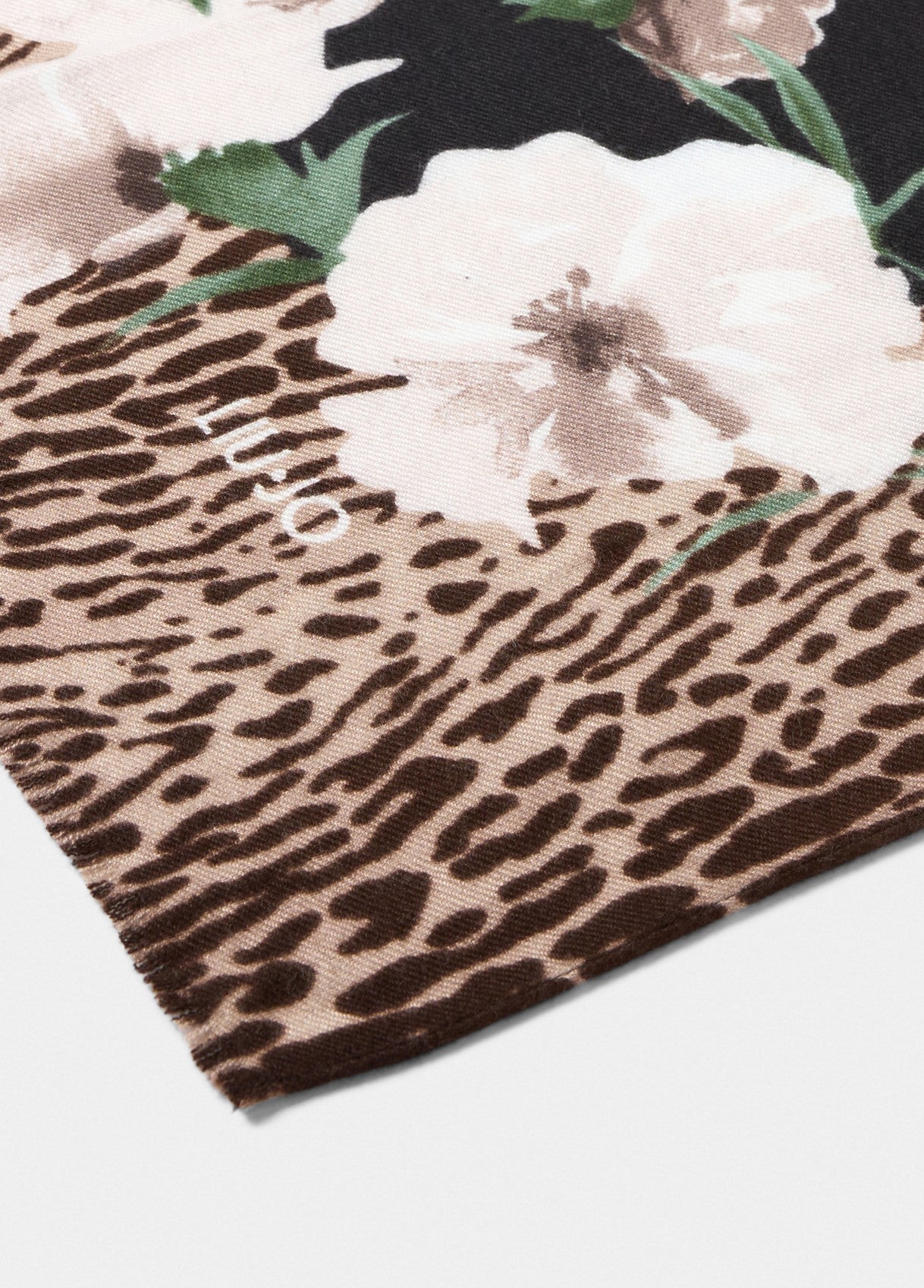 Liu Jo foulard floreale con bordi animalier