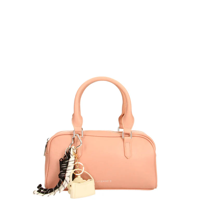 Borsa Vivienne D donna a mano compatta design elegante moderno Rosa TU | Giò Fashion