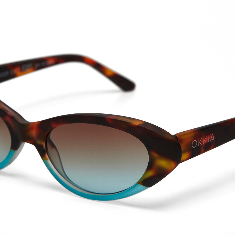 OKKIA Lina Occhiali da Sole Donna Small Cat Eye con Lenti Sfumate e Protezione UV400