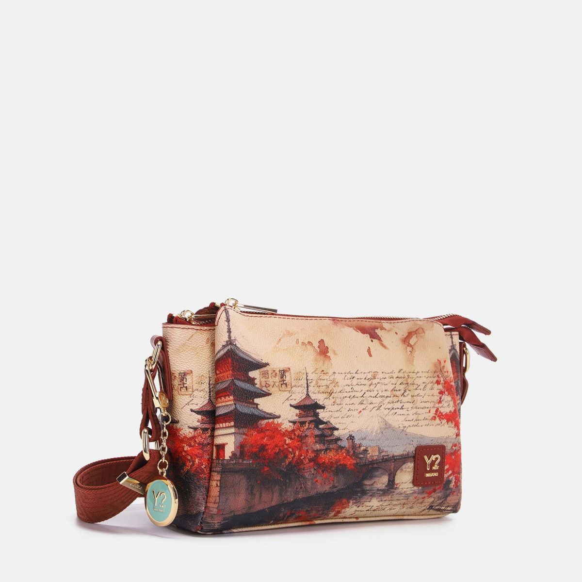 Ynot? Yes Bag Borsa a Spalla Donna con 3 Scomparti