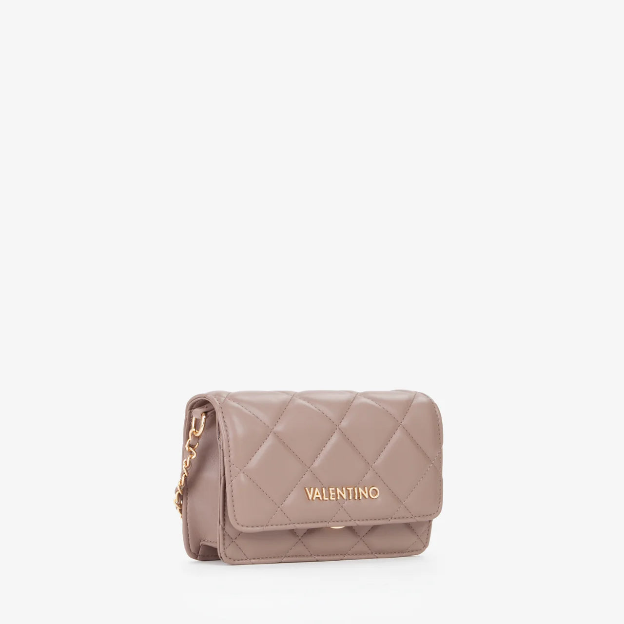 Borsa a tracolla Valentino trapuntata con chiusura a patta TAUPE TU | Giò Fashion