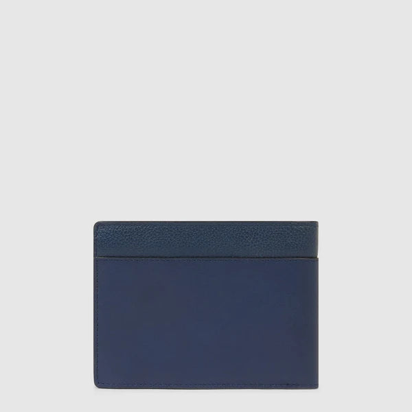 Portafoglio Piquadro in pelle con porta monete e 4 fessure carte BLU TU | Giò Fashion