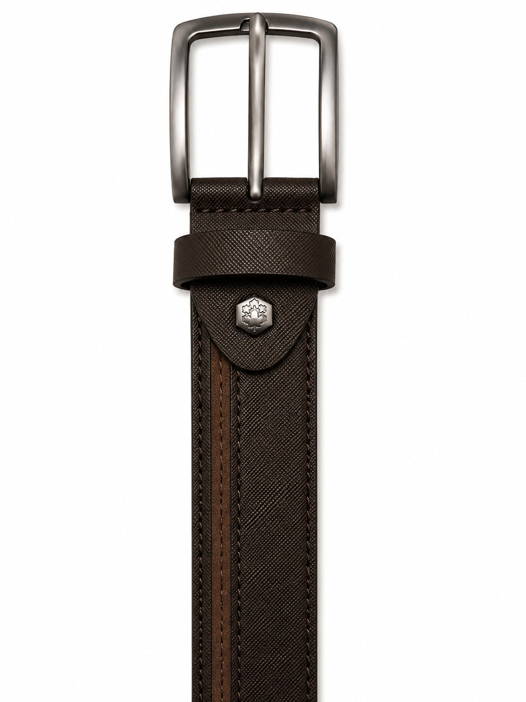 Cintura Lumberjack in Saffiano con Dettaglio in Camoscio