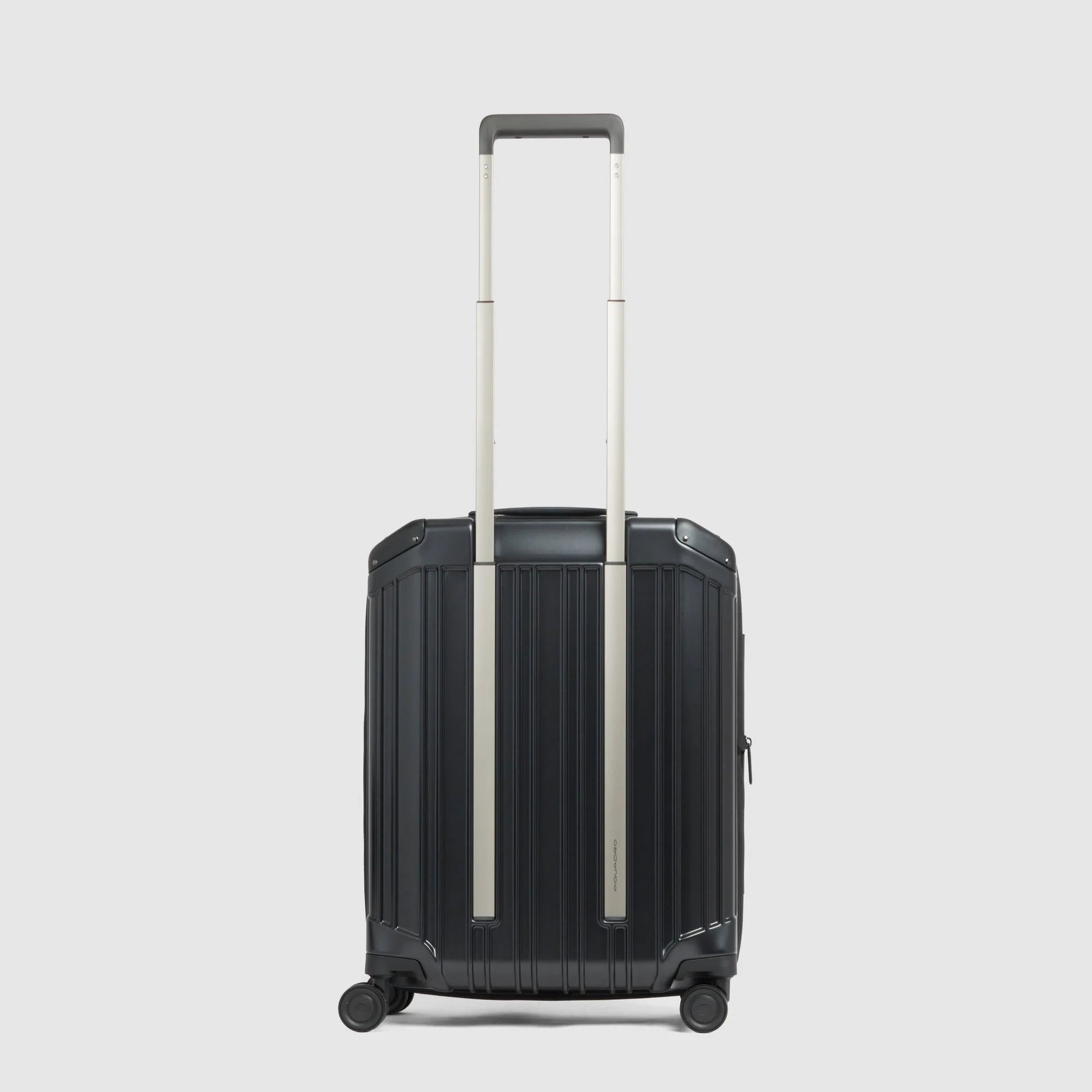 Piquadro Trolley Rigido da Cabina PQ-Light Blu Opaco Espandibile con 4 Ruote e Porta PC 17,3"
