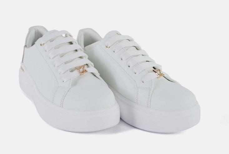 Y Not sneakers donna bianche platform con design minimal elegante Bianco 36 | Giò Fashion