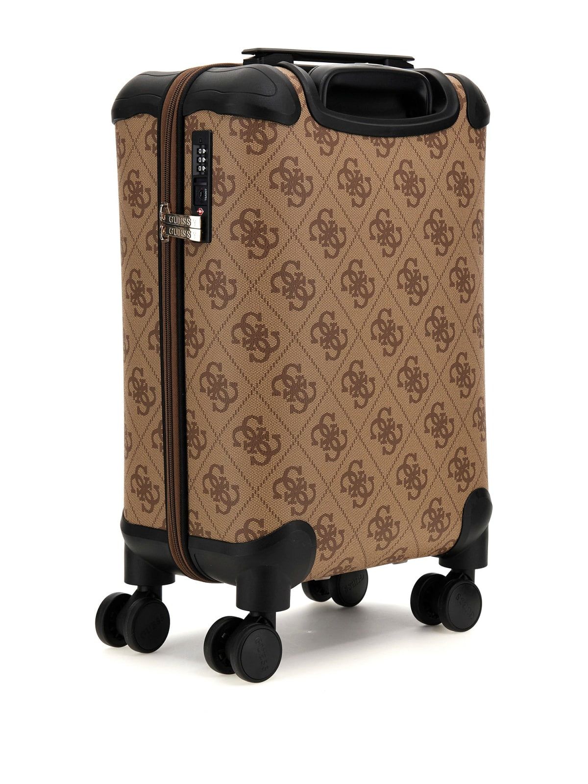 Trolley Cabina Guess Berta 18 pollici 8 ruote logo LATTE LOGO/MARRONE TU | Giò Fashion