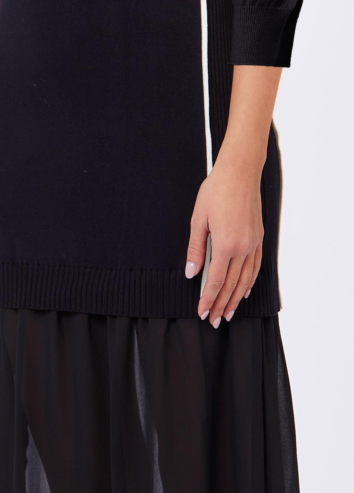 Liu Jo Abito Lungo Donna in Maglia con Inserto in Georgette