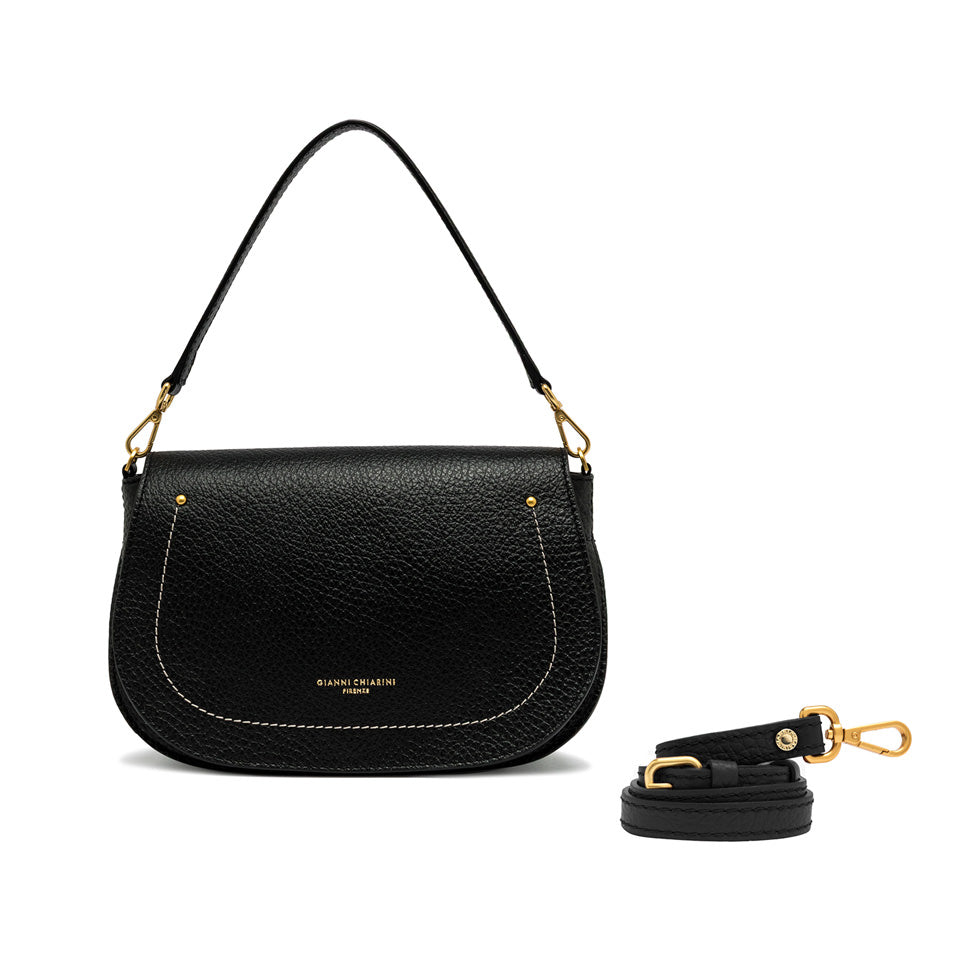 Borsa a mano Gianni Chiarini Olga in pelle con doppia portabilità NERO TU | Giò Fashion