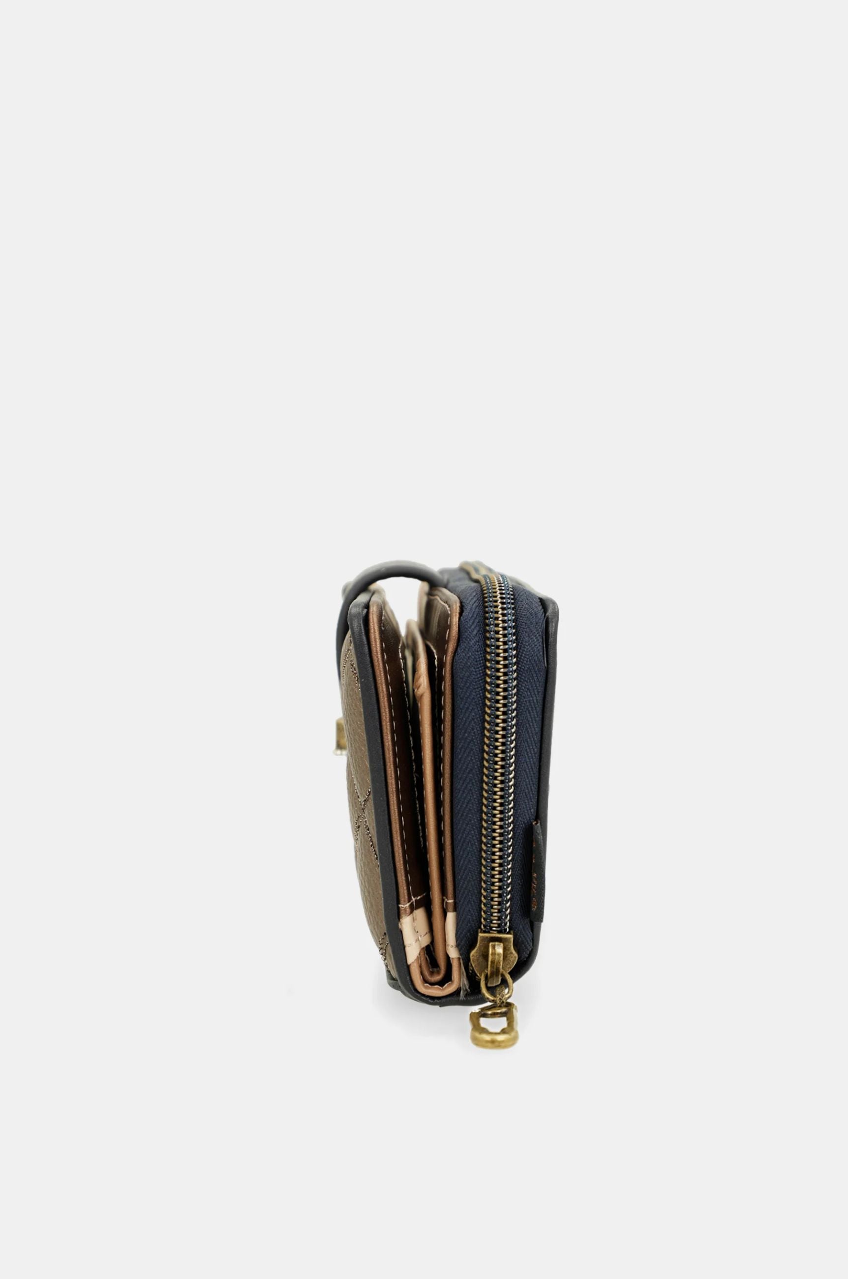 Portafoglio Anekke Contemporary medio con zip e ricami BLU TU | Giò Fashion