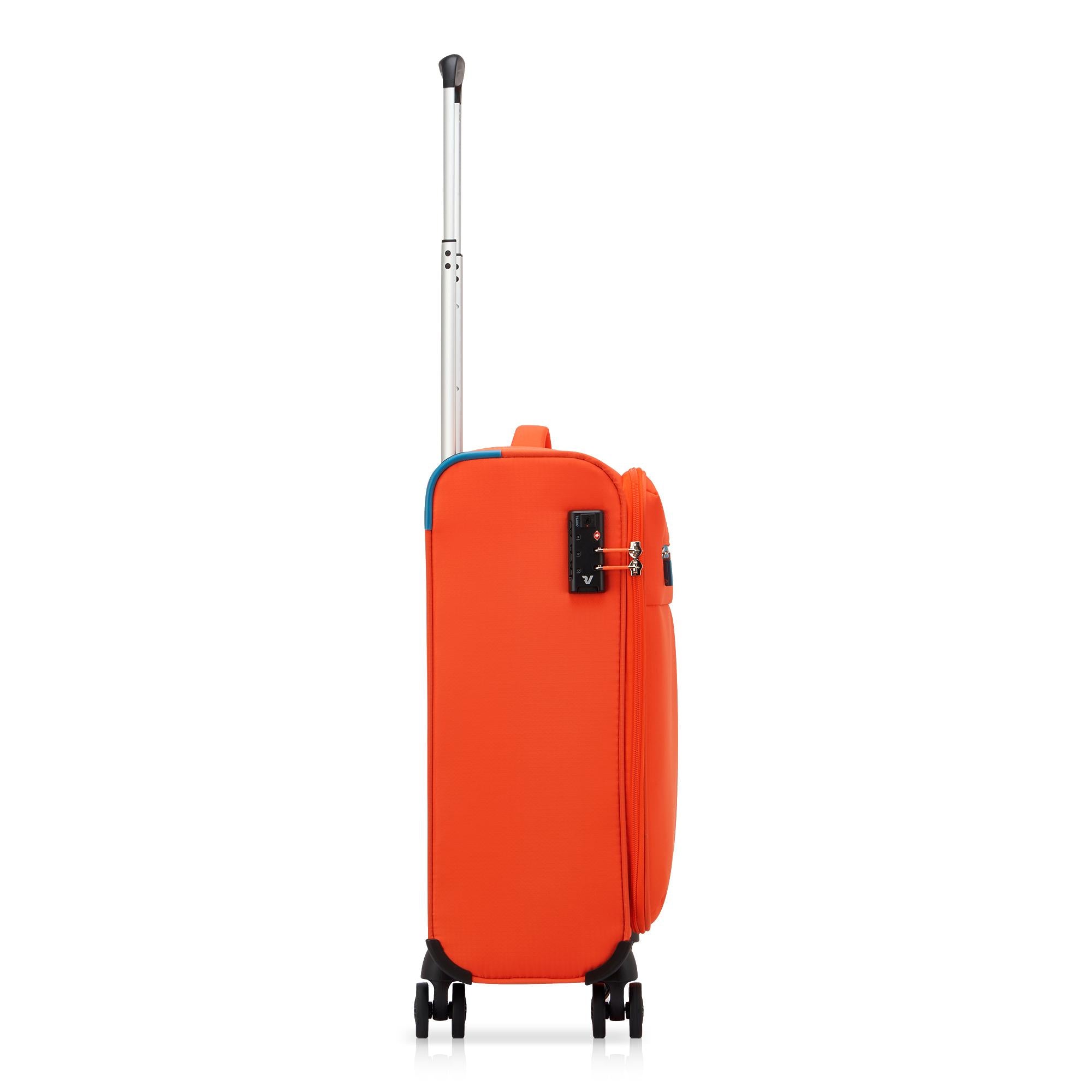 Trolley Roncato morbido con 4 ruote e chiusura TSA per viaggi pratici Arancione TU | Giò Fashion