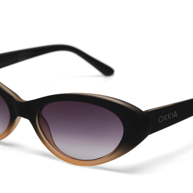 OKKIA Lina Occhiali da Sole Donna Small Cat Eye con Lenti Sfumate e Protezione UV400