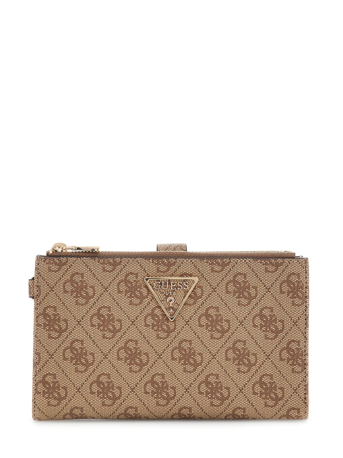 Portafogli Guess Laurel II double zip organizer logo TAUPE LOGO TU | Giò Fashion