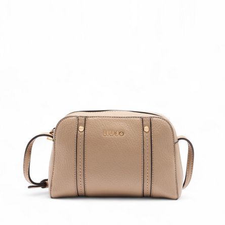 Borsa a tracolla Liu Jo compatta con logo frontale Beige TU | Giò Fashion