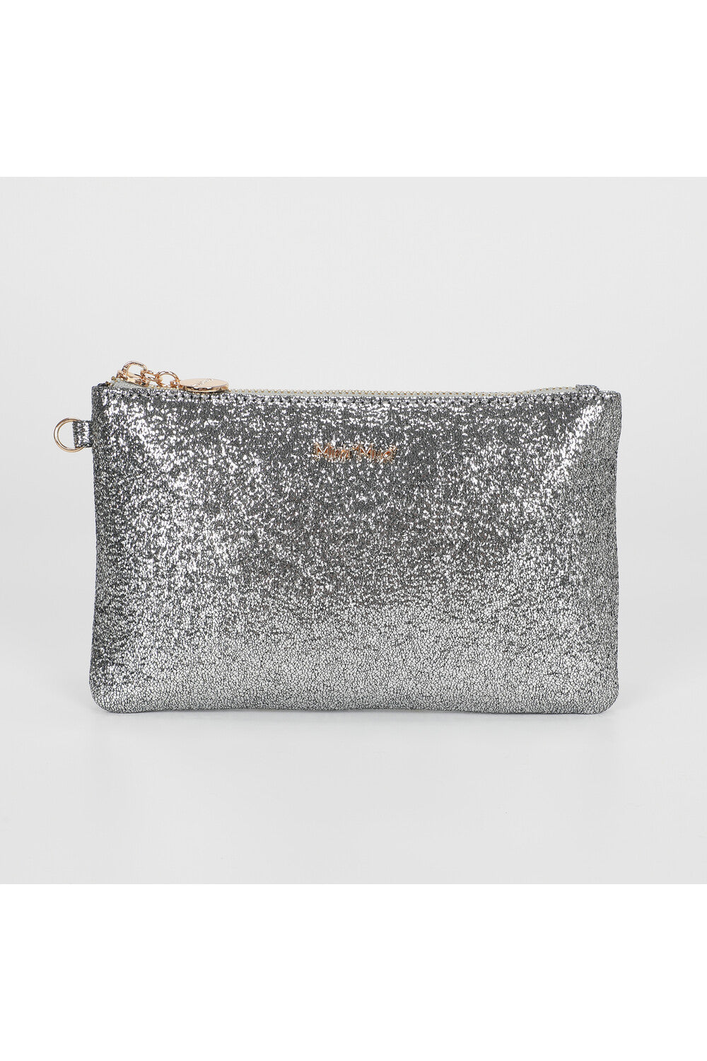 Pochette Mimi Mua elegante con zip Argento TU | Giò Fashion