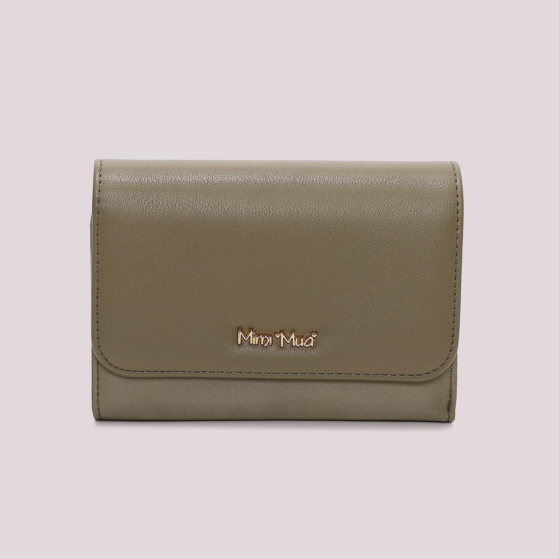 Portafoglio donna Mimi Mua con patta lunga design elegante e funzionale VERDE MILITARE TU | Giò Fashion