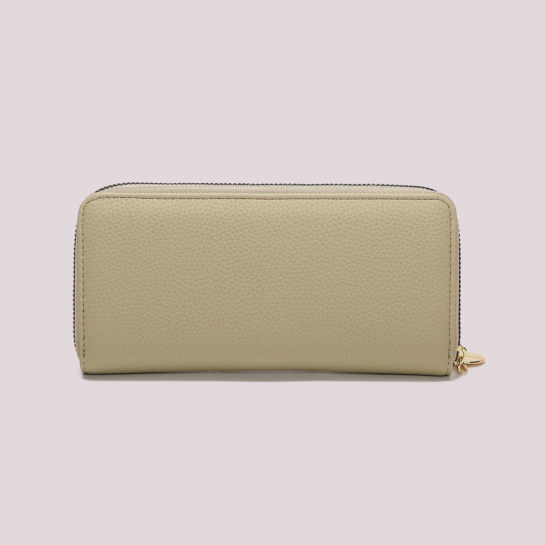 Portafoglio donna Mimi Mua grande zip around con logo in rilievo elegante VERDE PASTELLO TU | Giò Fashion