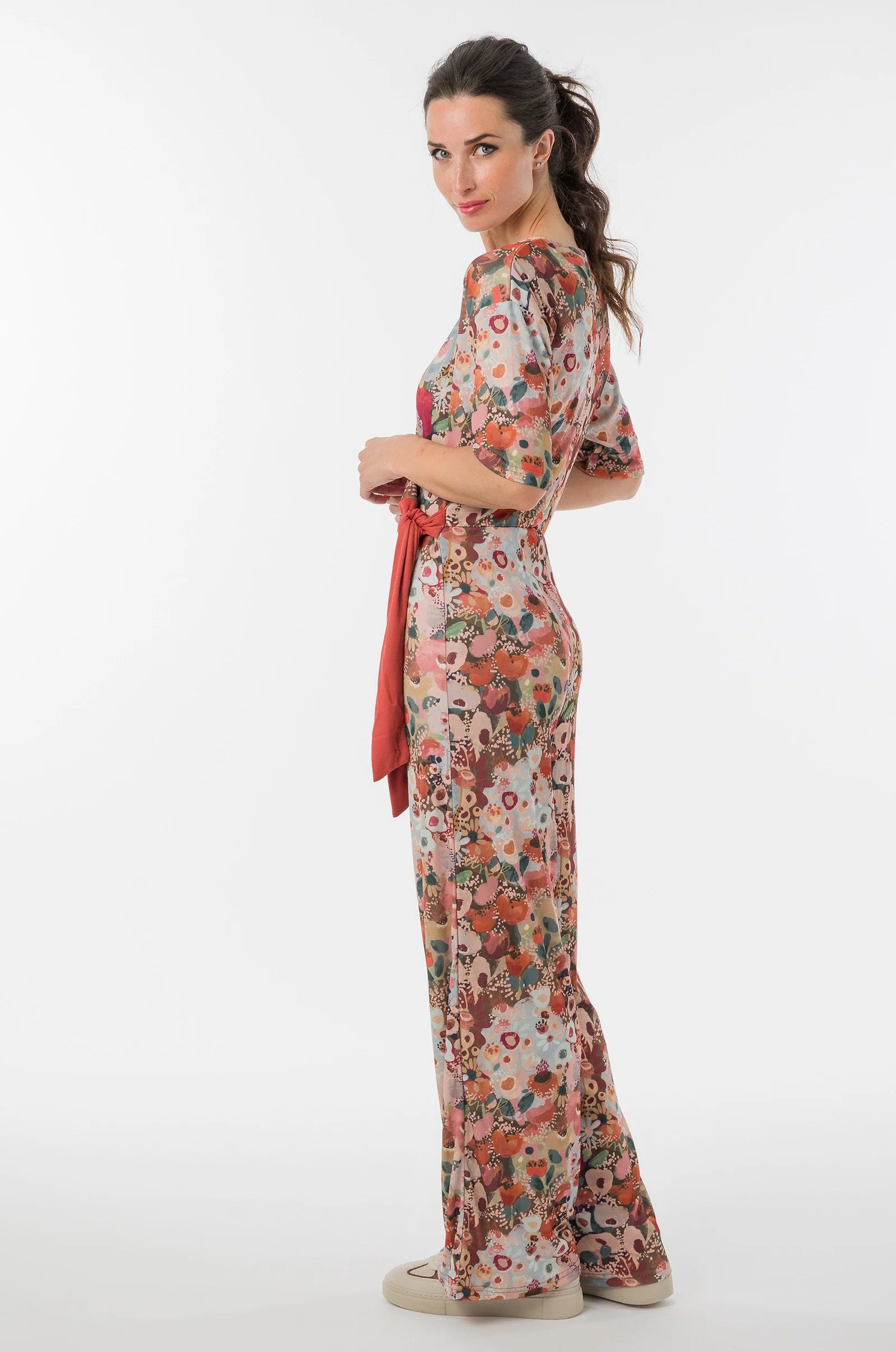 Tuta Donna Anekke Blossom con Fantasia Artistica e Fiocco