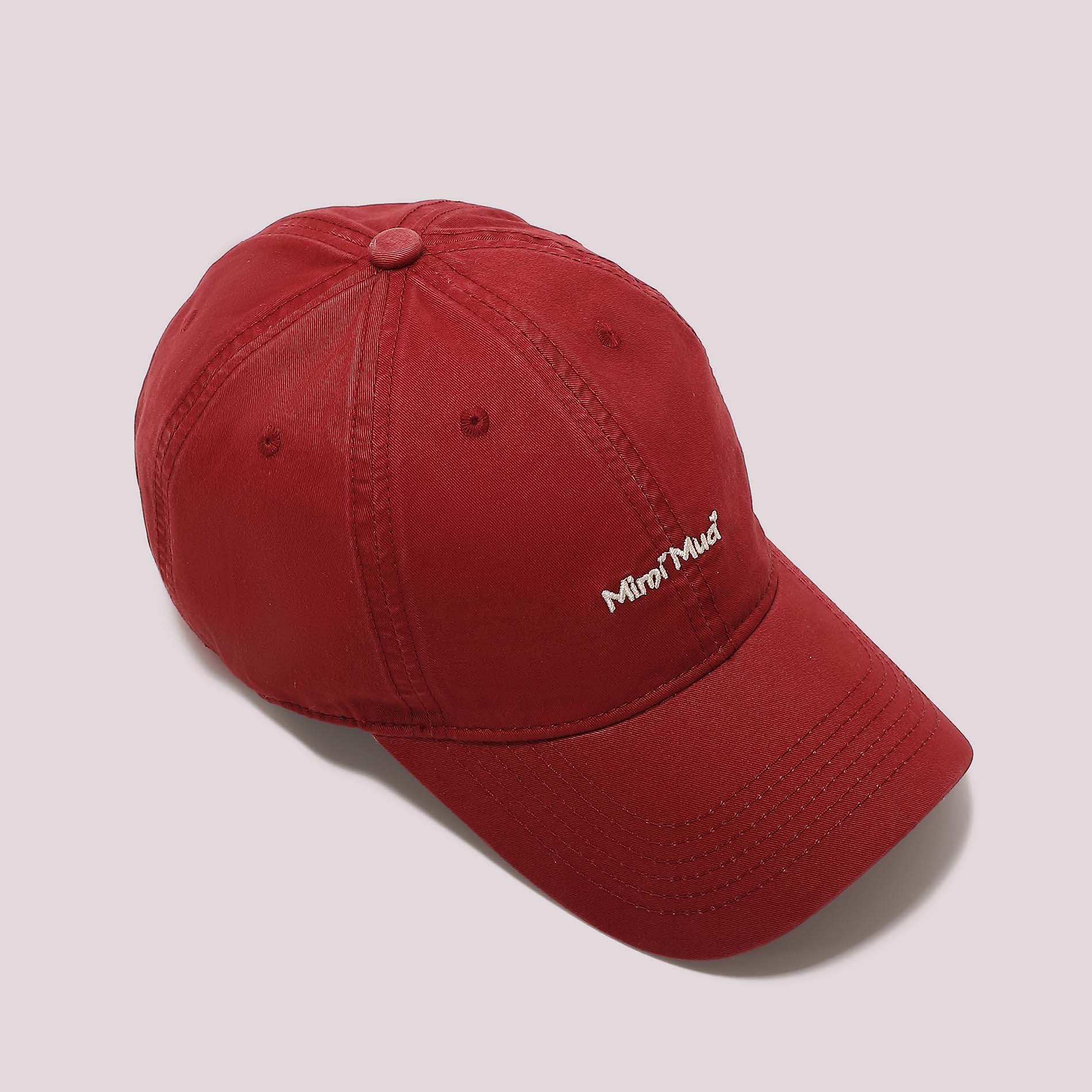 Cappello con visiera Mimi Mua in cotone con logo ricamato Rosso TU | Giò Fashion