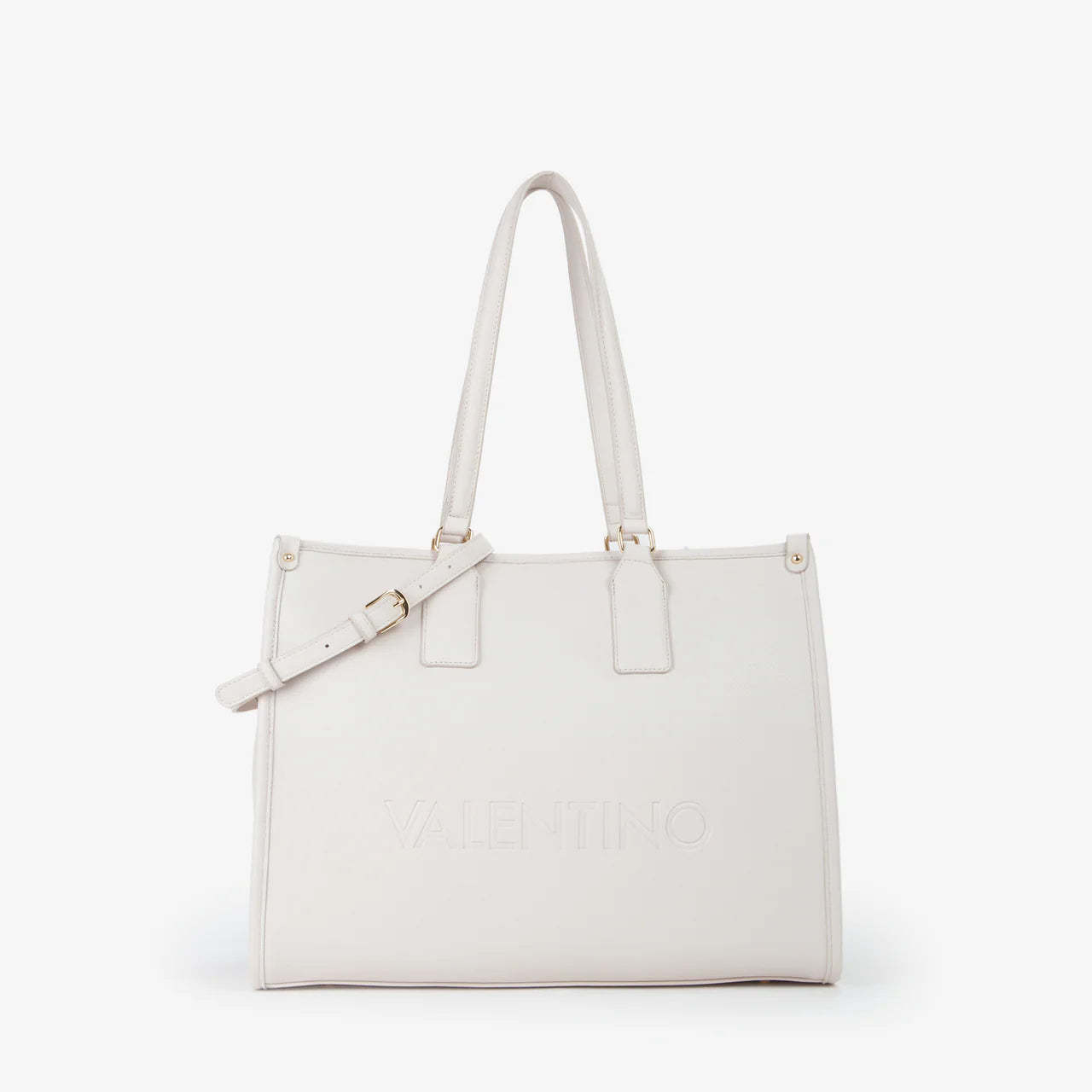 Valentino shopper a spalla con scomparti multipli Avorio TU | Giò Fashion