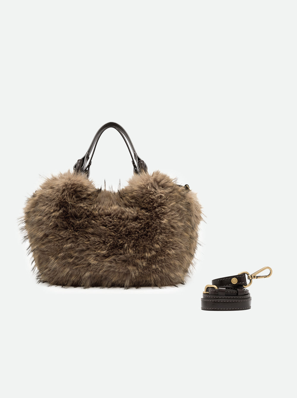 Dua – Borsa a Mano Media in Eco Pelliccia