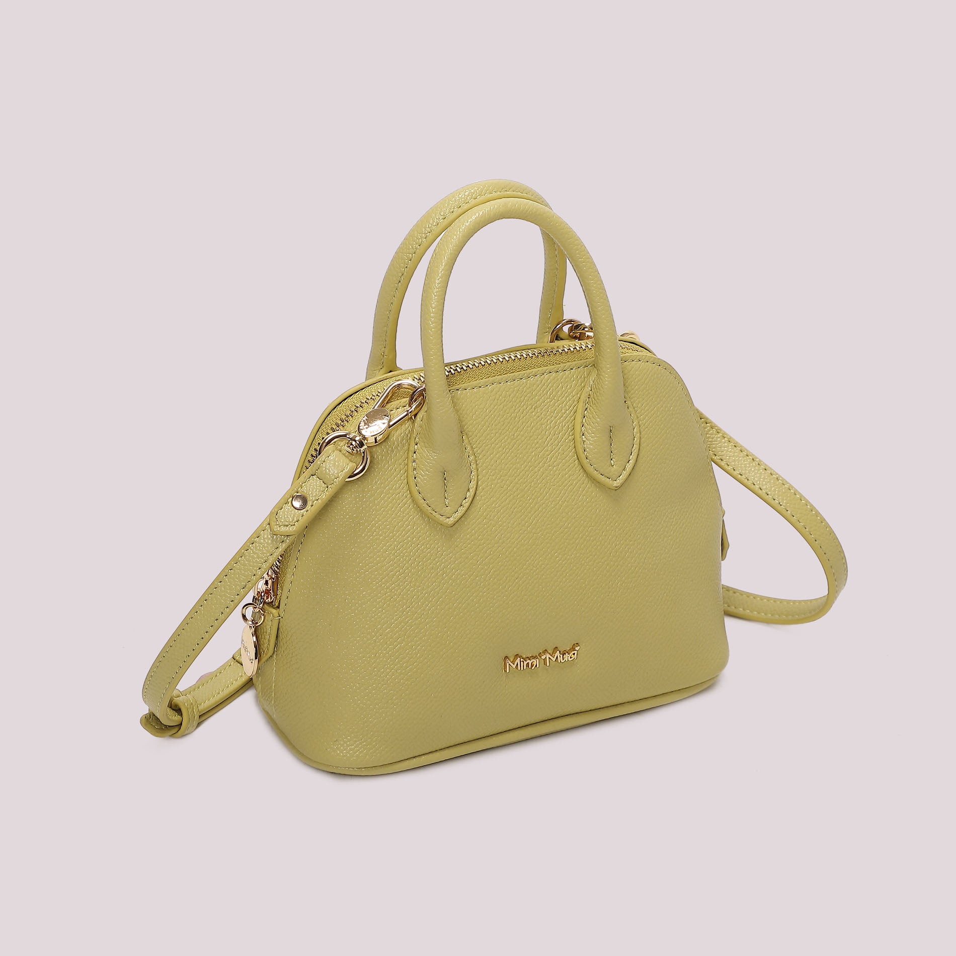 Borsa a mano donna Mimi Mua con tracolla rimovibile design elegante compatto VERDE PASTELLO TU | Giò Fashion