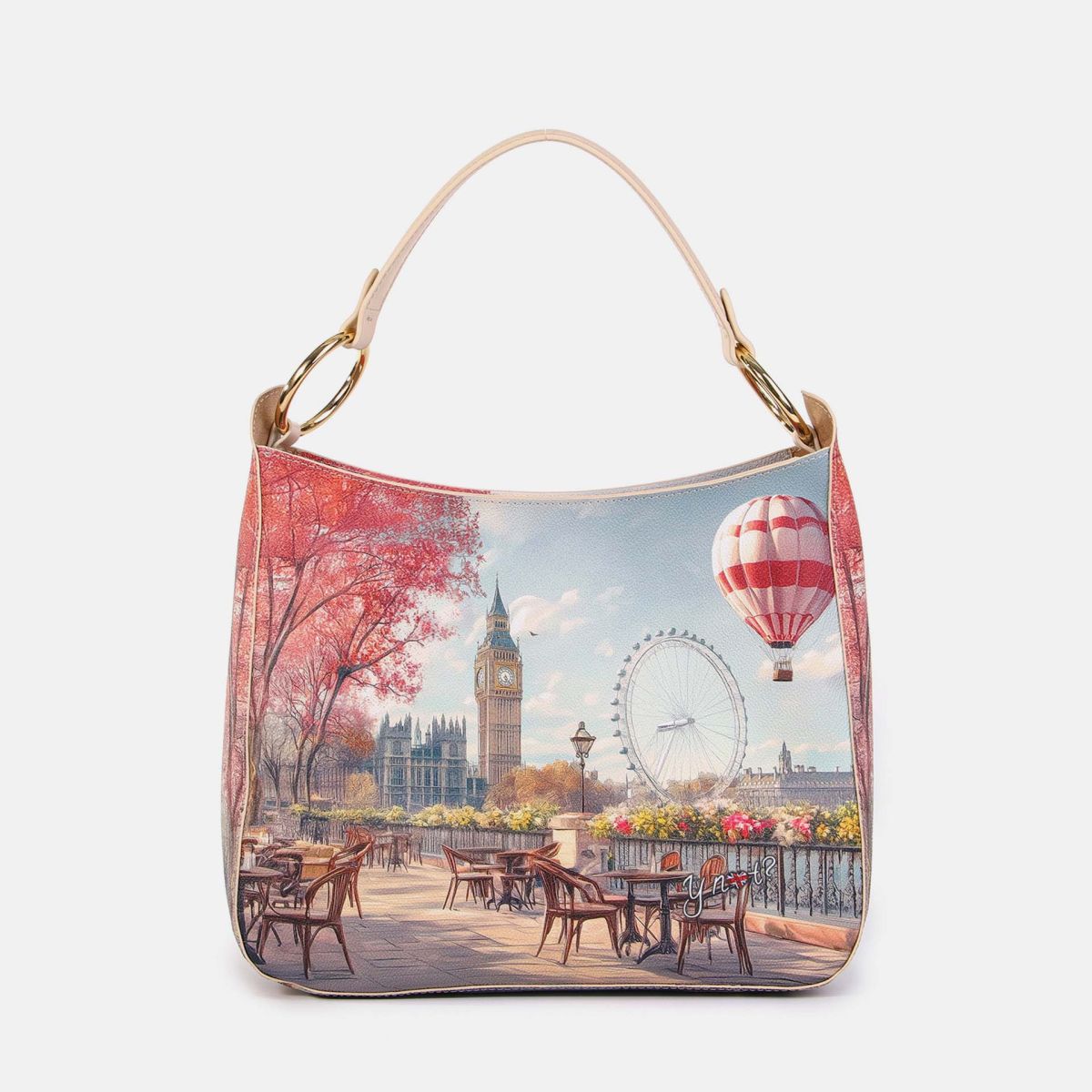 Borsa Hobo Donna Ynot? a Spalla in Ecopelle con Zip