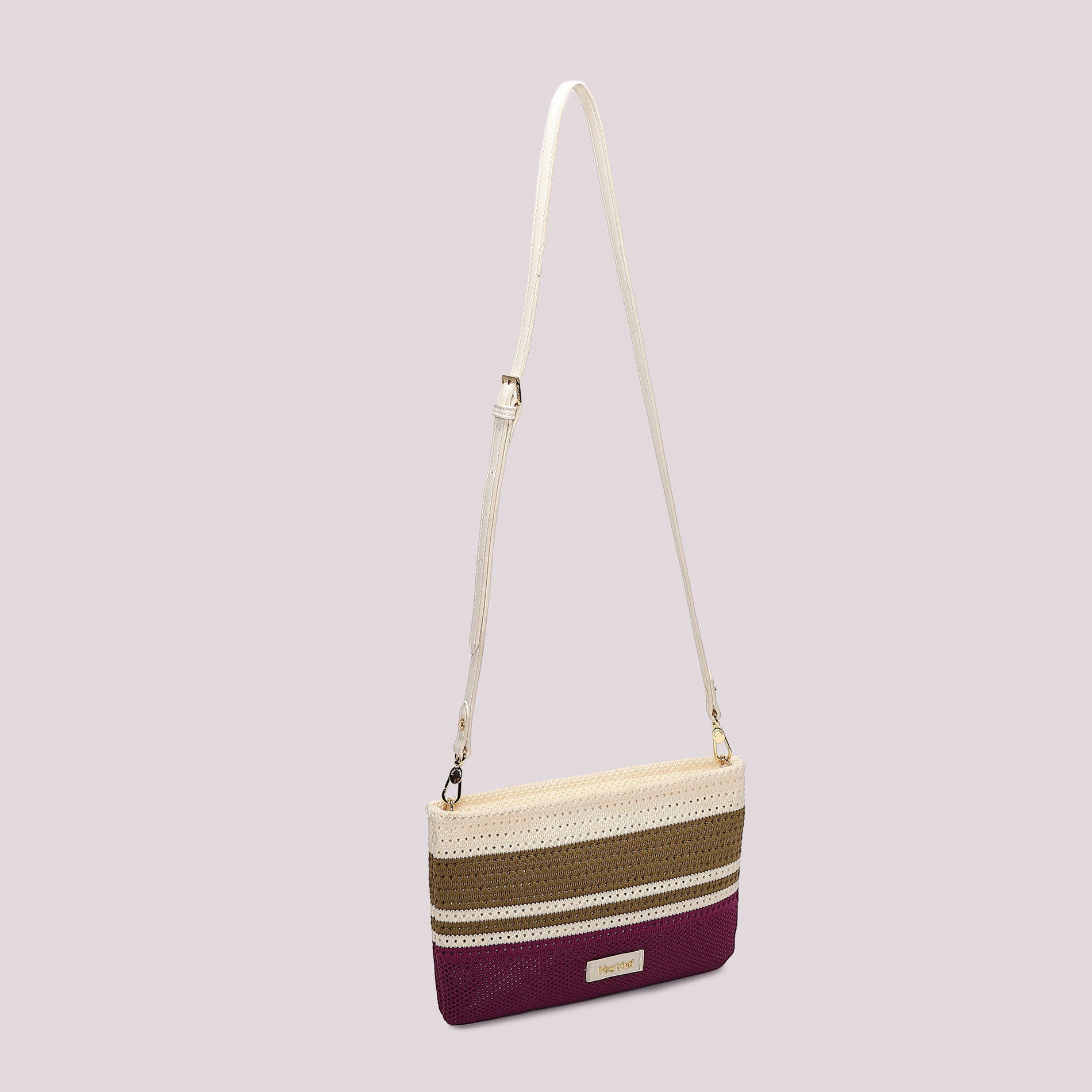 Borsa a tracolla Mimi Mua in tessuto lavorato con design estivo e tracolla regolabile VINO TU | Giò Fashion