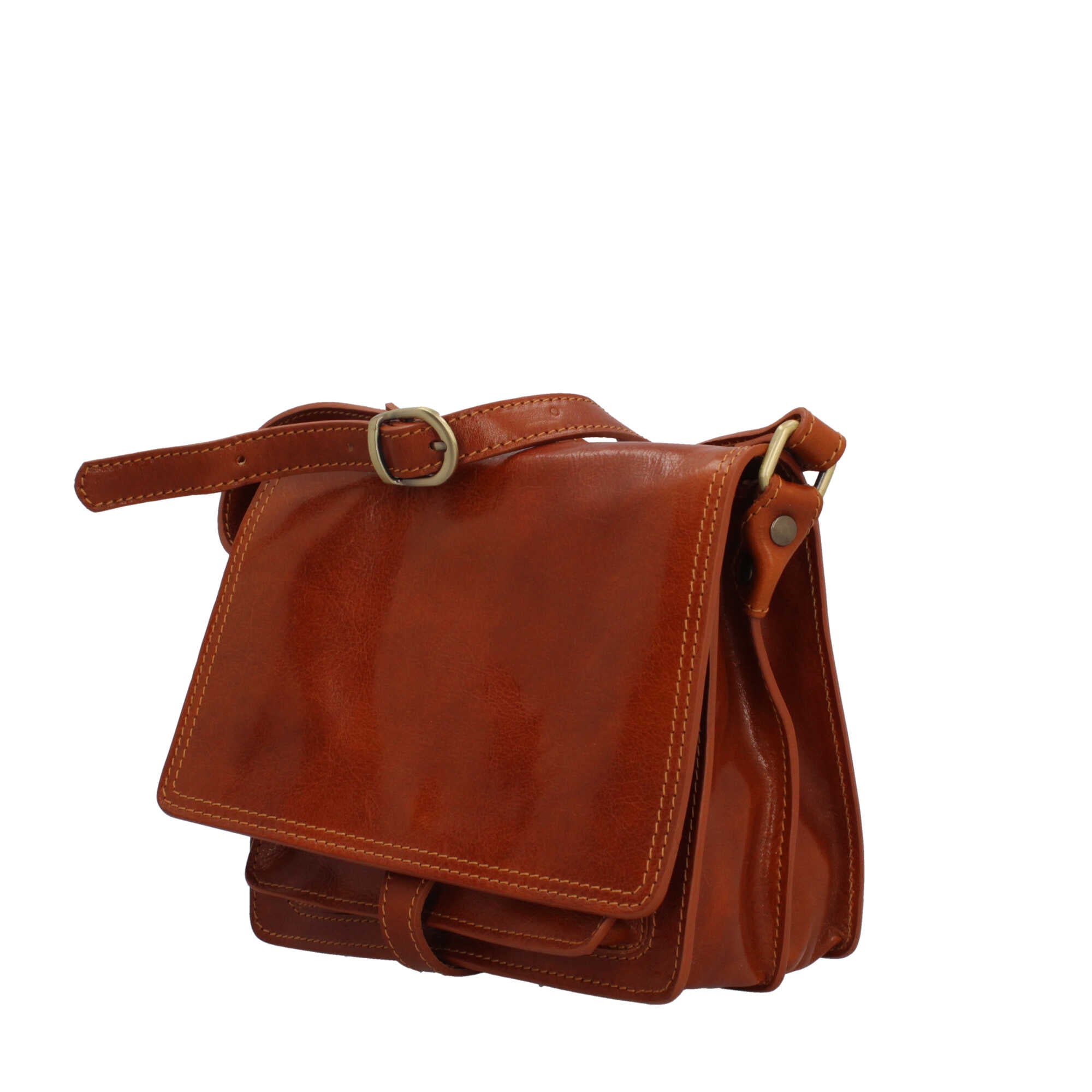 Borsa a tracolla in vera pelle artigianale Made in Italy