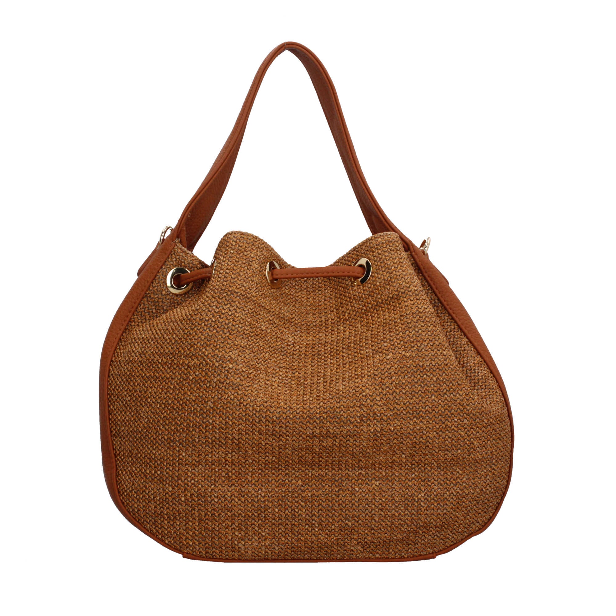 Borsa hobo donna YNot in rafia con manico in ecopelle