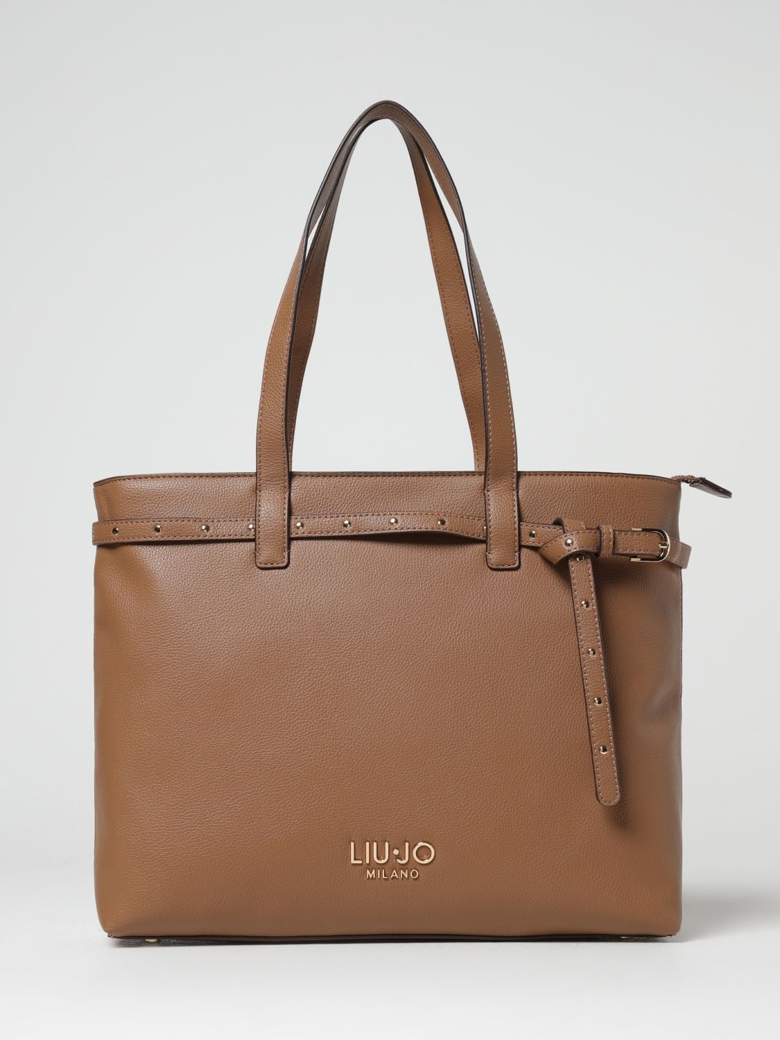 Shopper Liu Jo elegante con doppi manici e borchie decorative Marrone TU | Giò Fashion