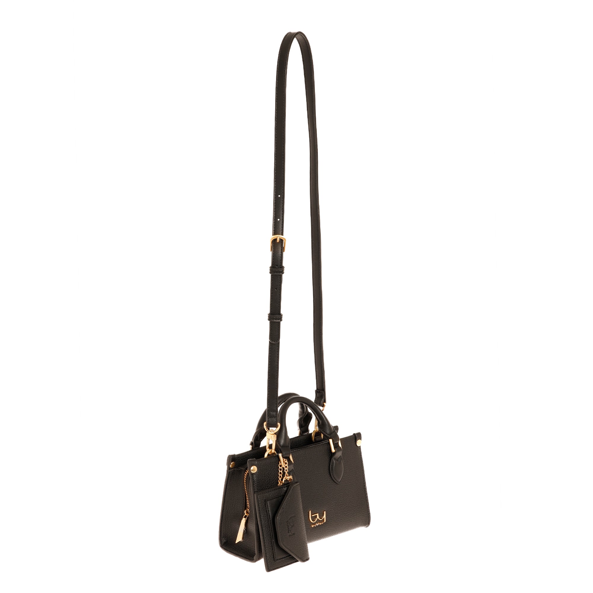 Borsa a mano Byblos donna compatta con tracolla regolabile e accessorio coordinato Nero TU | Giò Fashion