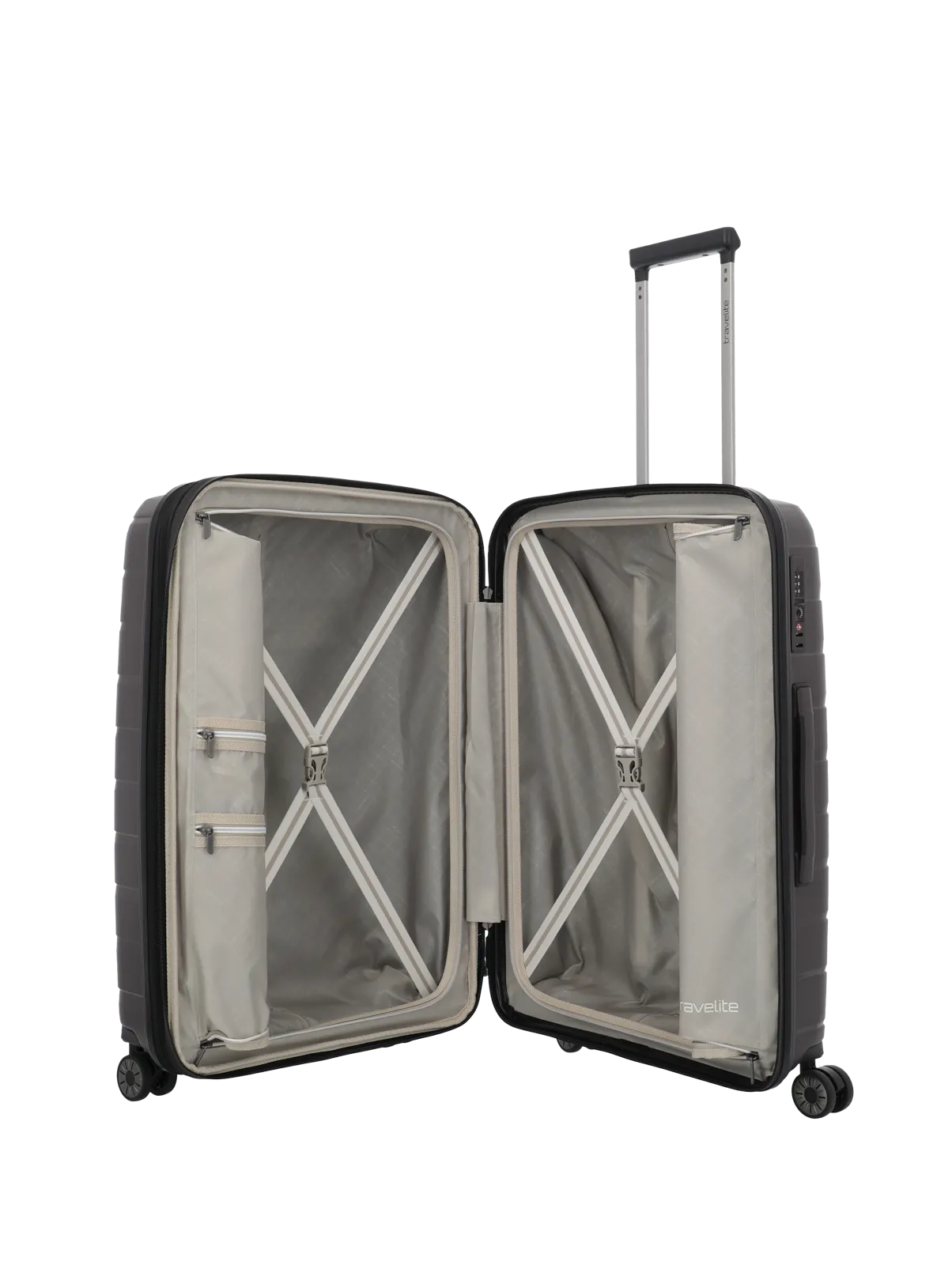 Valigia rigida Travelite Air Base M espandibile con TSA e ruote doppie Marrone TU | Giò Fashion