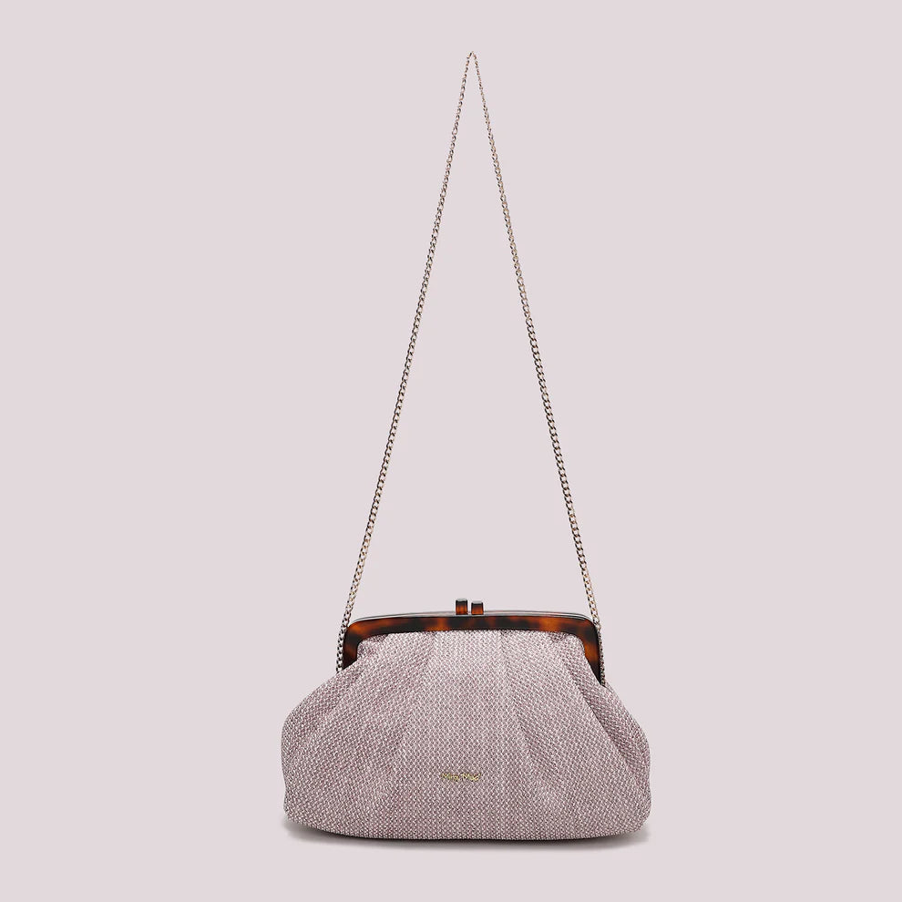 Borsa a Mano Mimi Mua Rafia Lilla TU | Giò Fashion