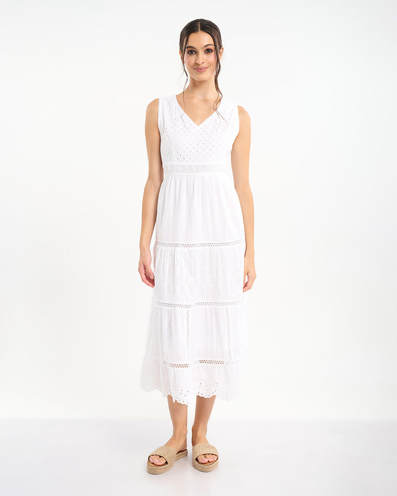 Ble Resort Collection Abito Lungo Senza Maniche con Scollo a V