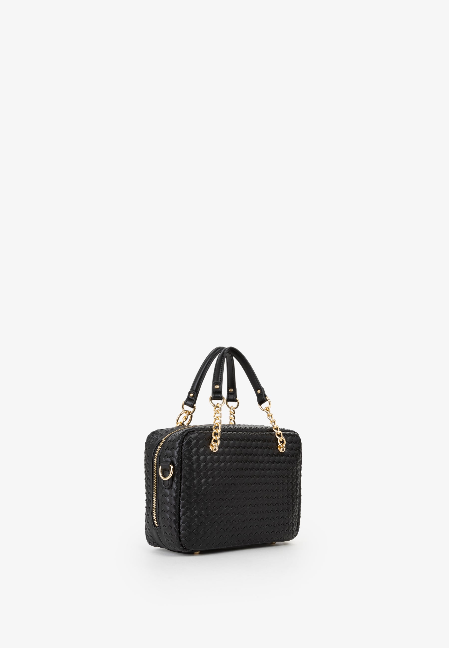 Borsa bauletto donna Mario Valentino intrecciata con tracolla regolabile e dettagli gioiello Nero TU | Giò Fashion