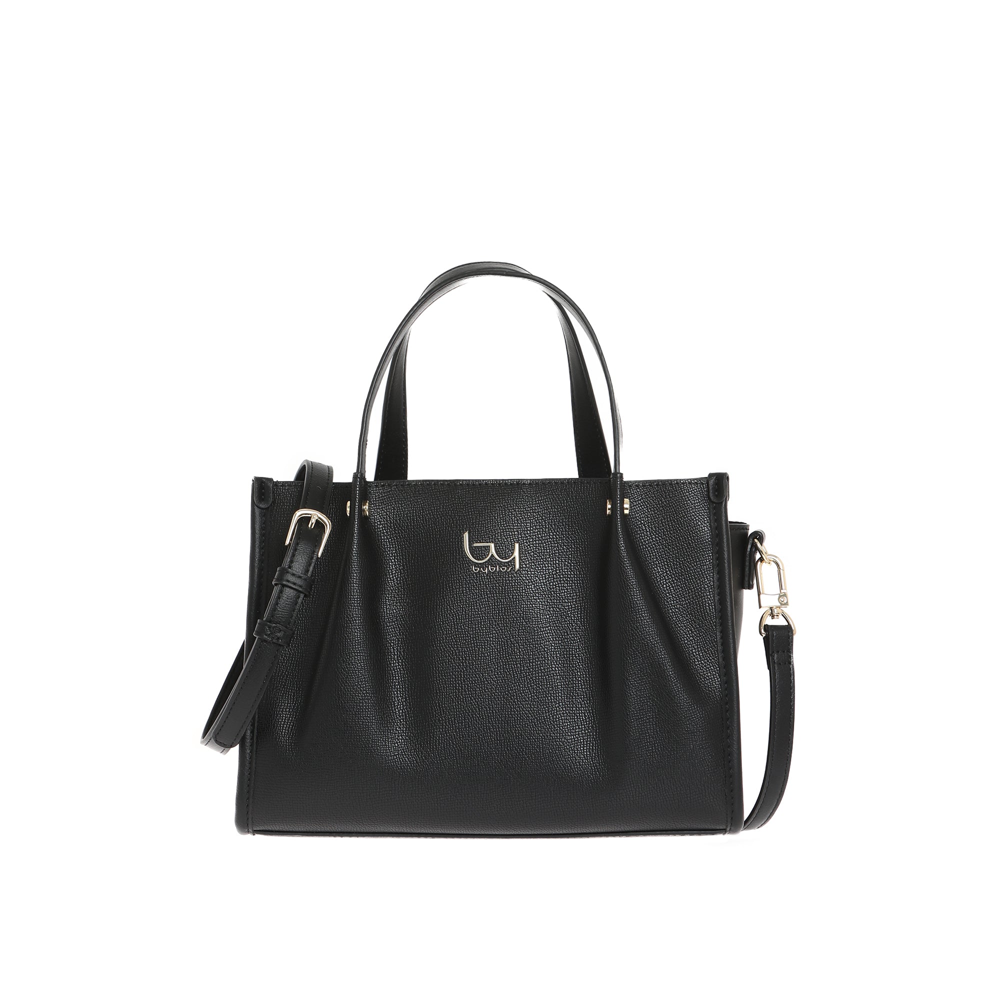 By Byblos borsa a mano con tracolla removibile e logo in metallo NERO TU | Giò Fashion