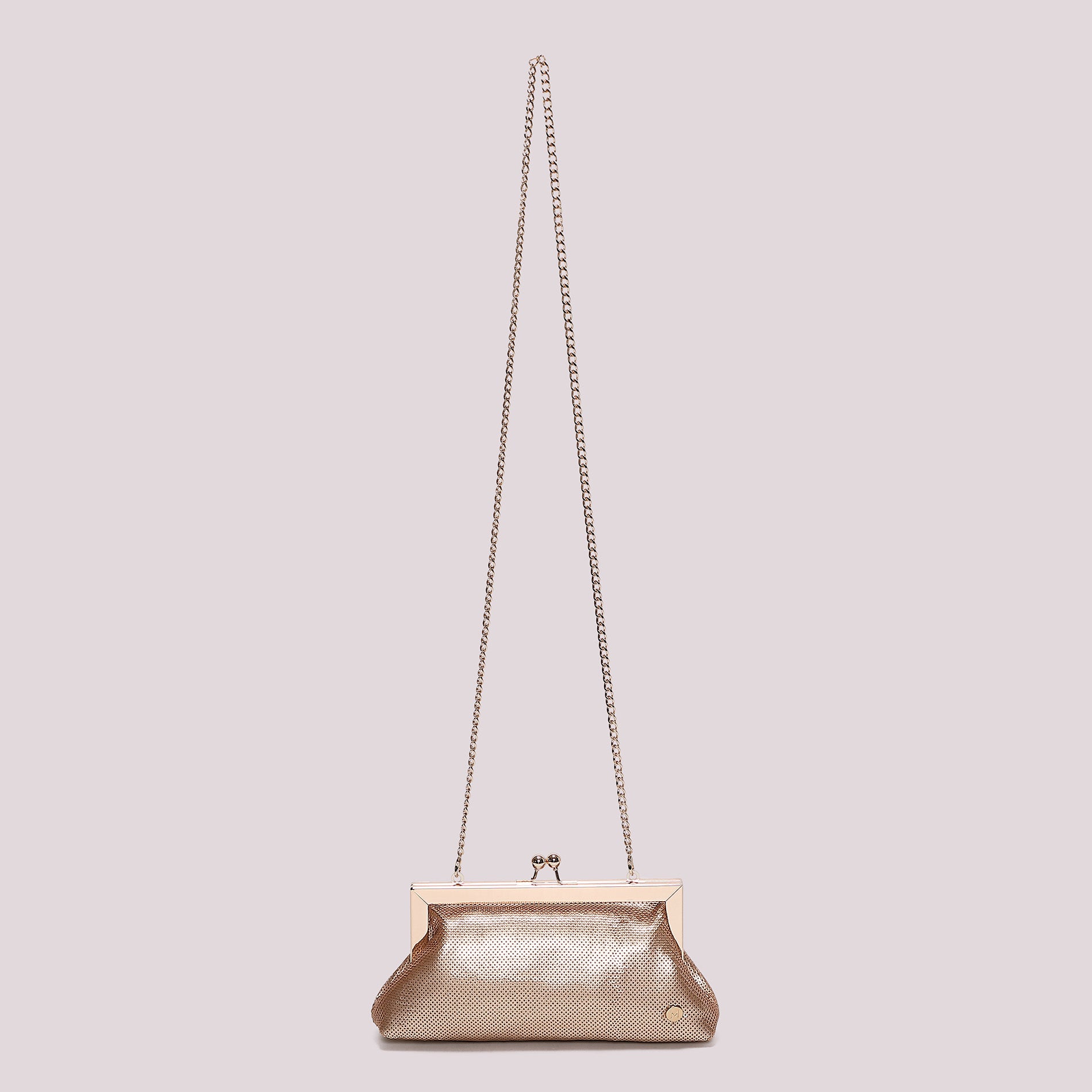Mimi Mua clutch elegante con chiusura a scatto e catena Oro TU | Giò Fashion