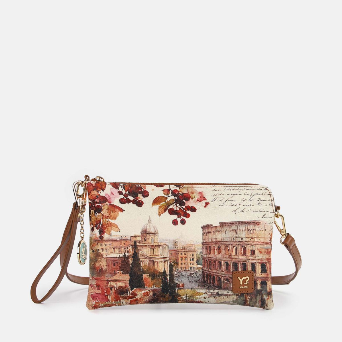 Ynot? Yes Bag Clutch Donna con Tracolla e Tasca Zip