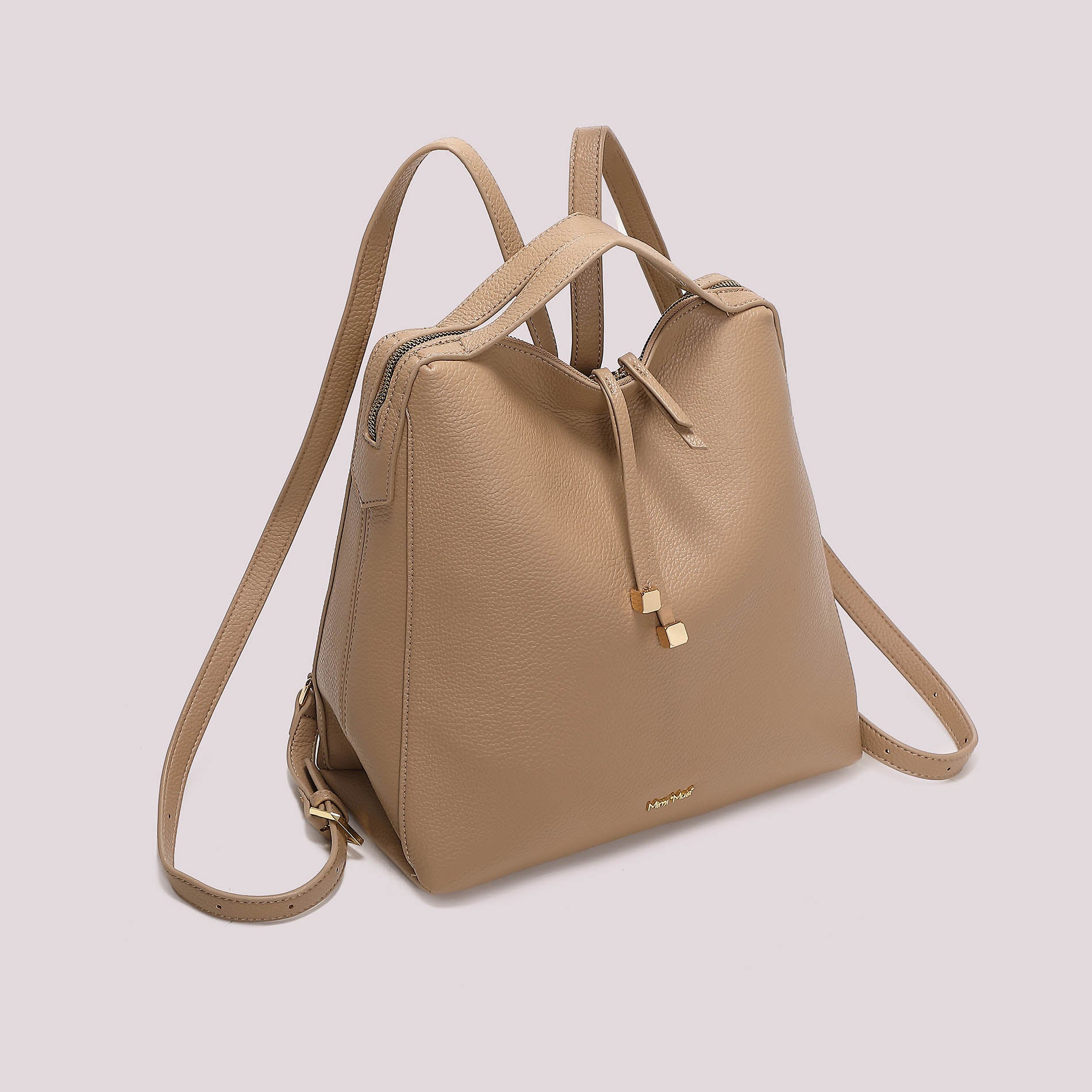 Mimi Mua zaino morbido elegante con coulisse e design minimal TAUPE TU | Giò Fashion
