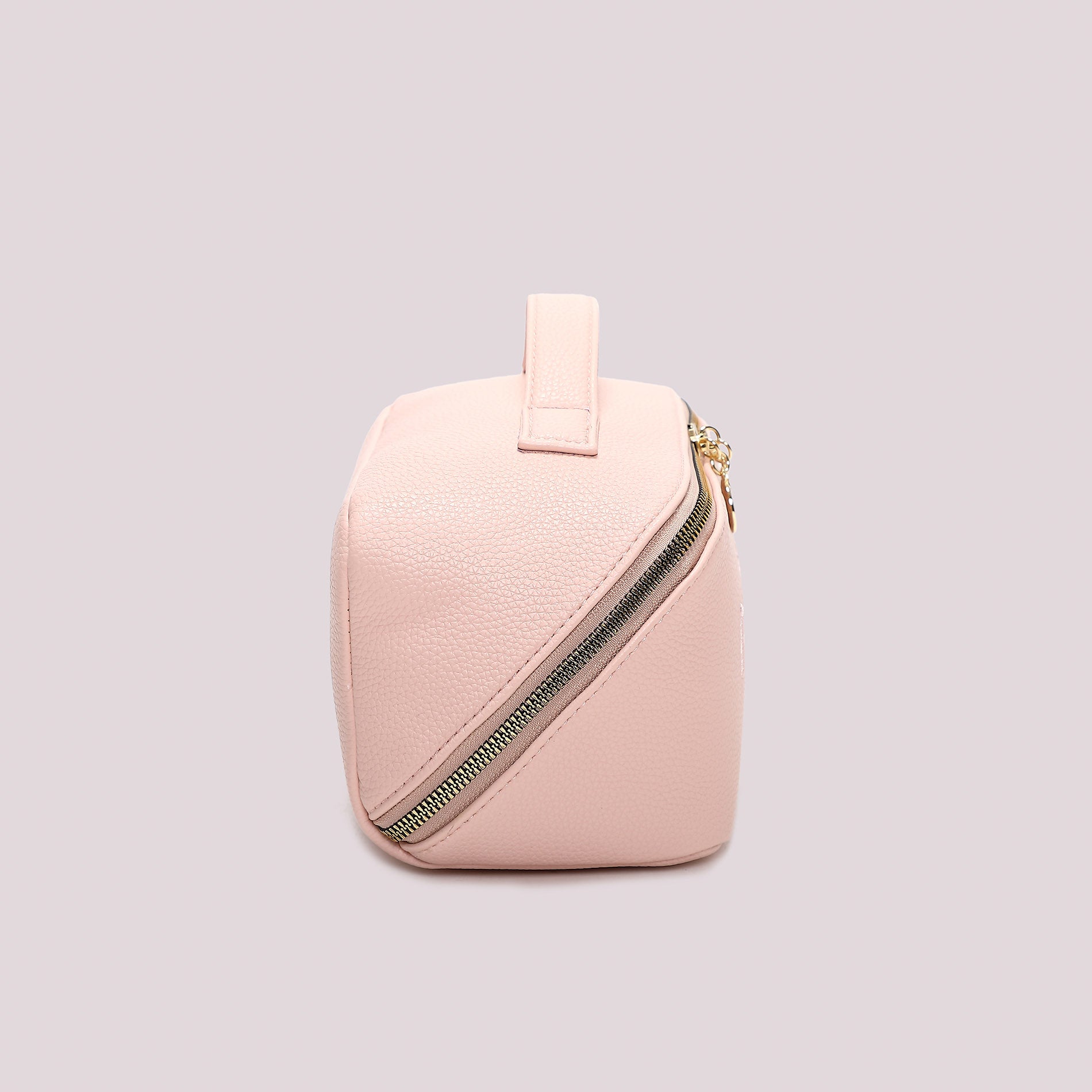 Beauty case donna Mimi Mua con manico e zip superiore design elegante Rosa TU | Giò Fashion