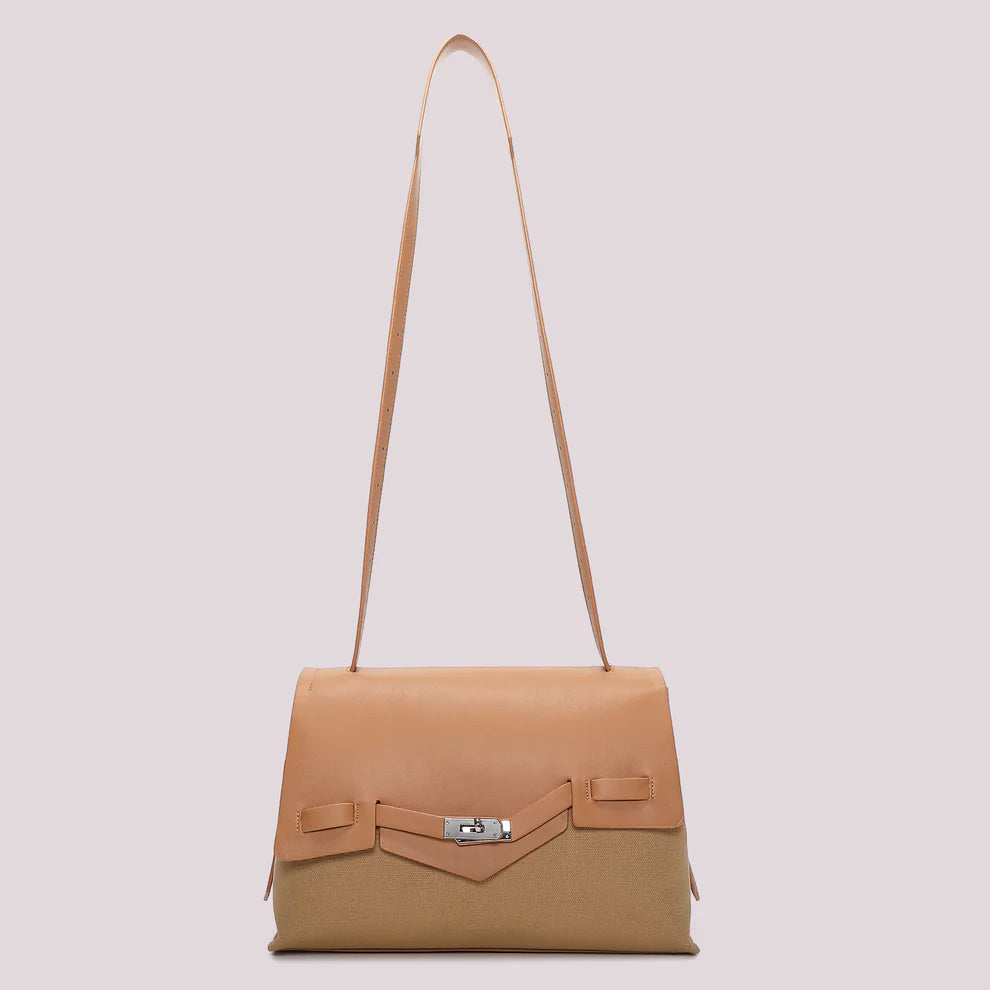 Mimi Mua borsa a spalla con patta e chiusura metallica