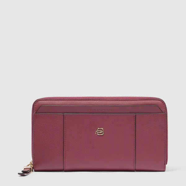 Portafoglio a quattro soffietti con zip Piquadro BORDEAUX TU | Giò Fashion