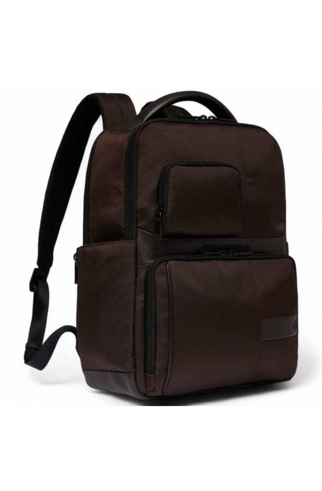 Zaino porta computer Piquadro in tessuto riciclato con tasche organizzate