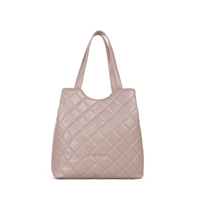Borsa shopper Valentino trapuntata con doppio manico Marrone TU | Giò Fashion