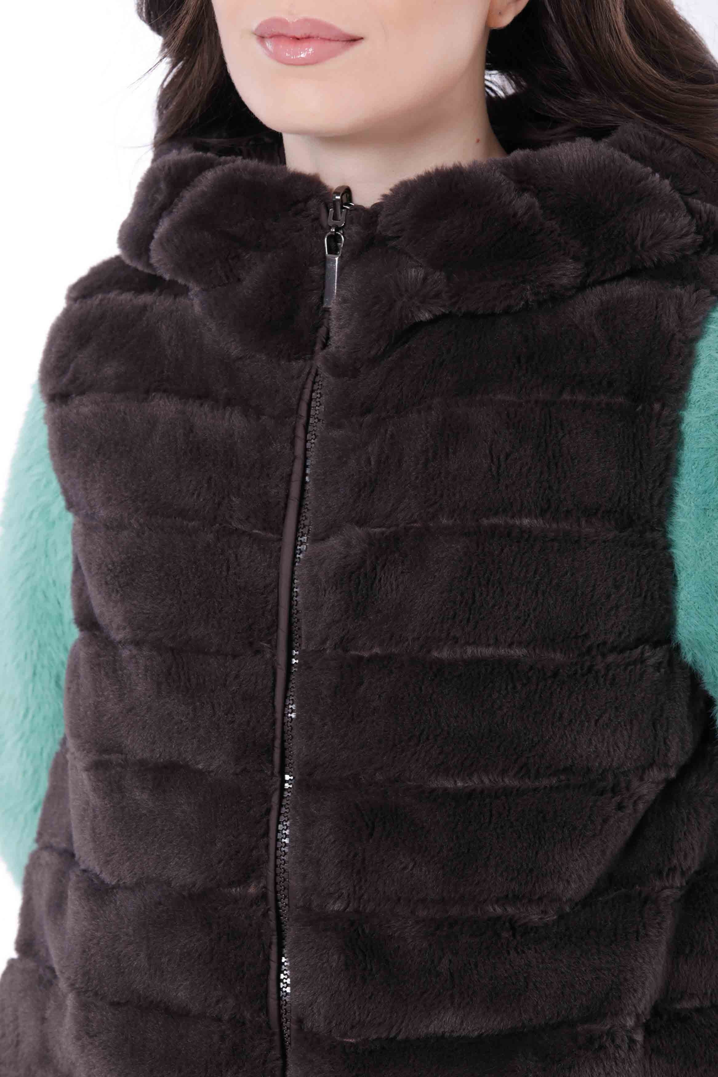 Gilet imbottito in pelliccia sintetica Mimi Mua