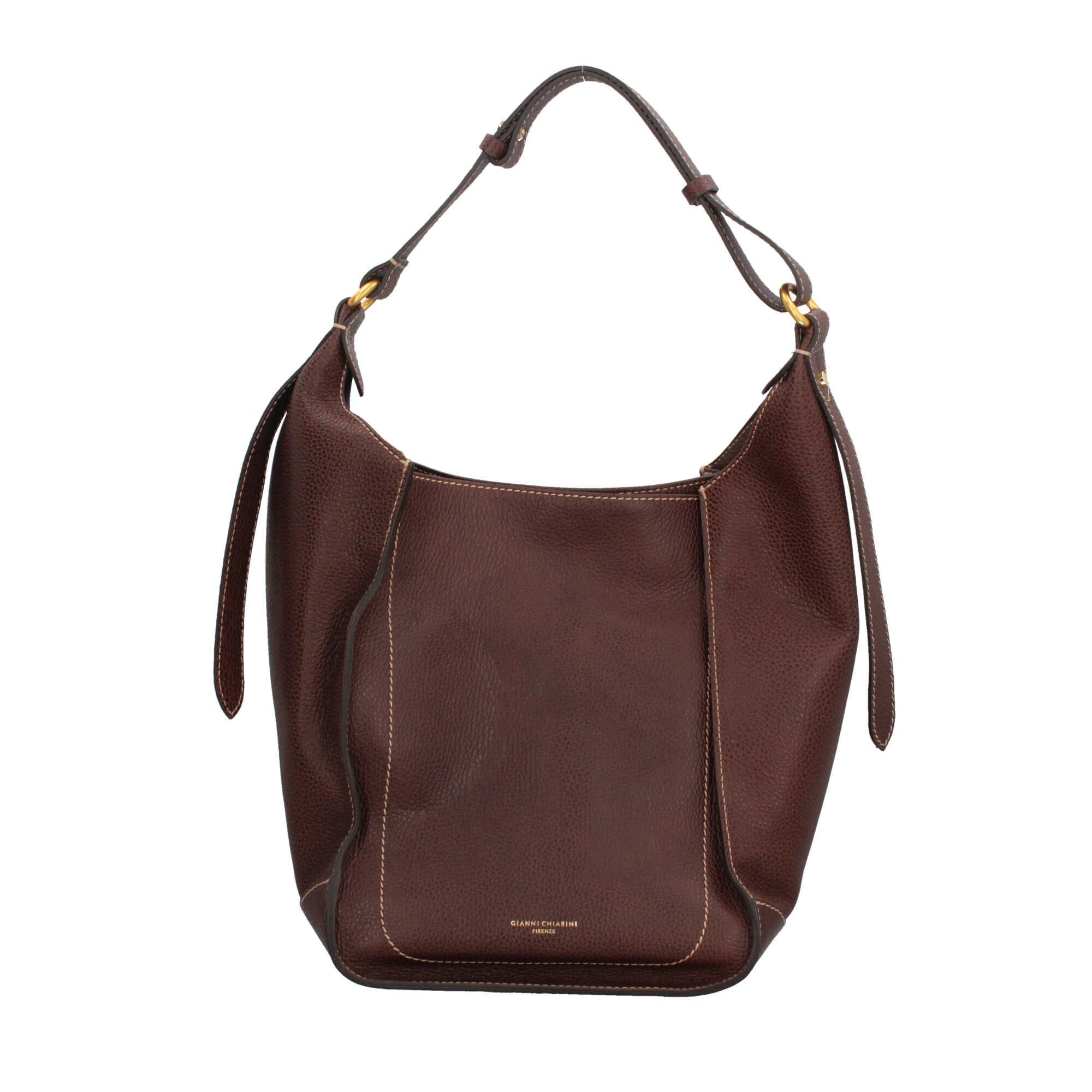 Gianni Chiarini Olly  Hobo Bag Sportiva in Pelle Martellata con Dettagli a Contrasto