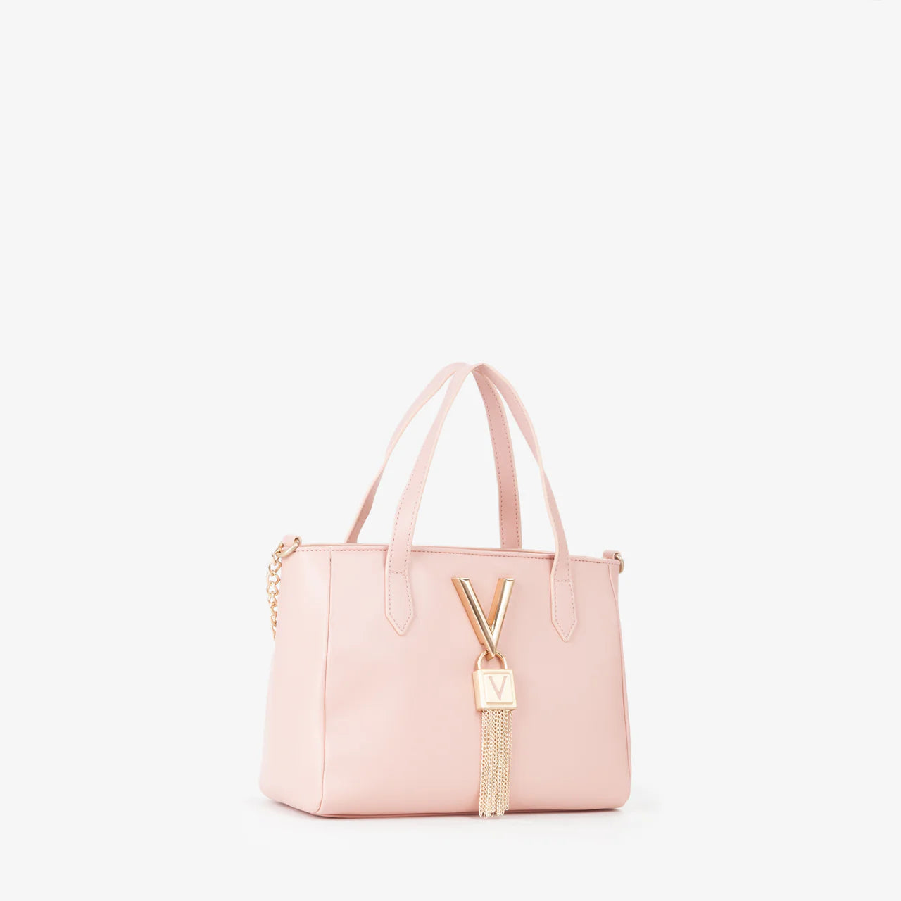 Valentino borsa a mano donna con dettaglio V pendente Rosa TU | Giò Fashion