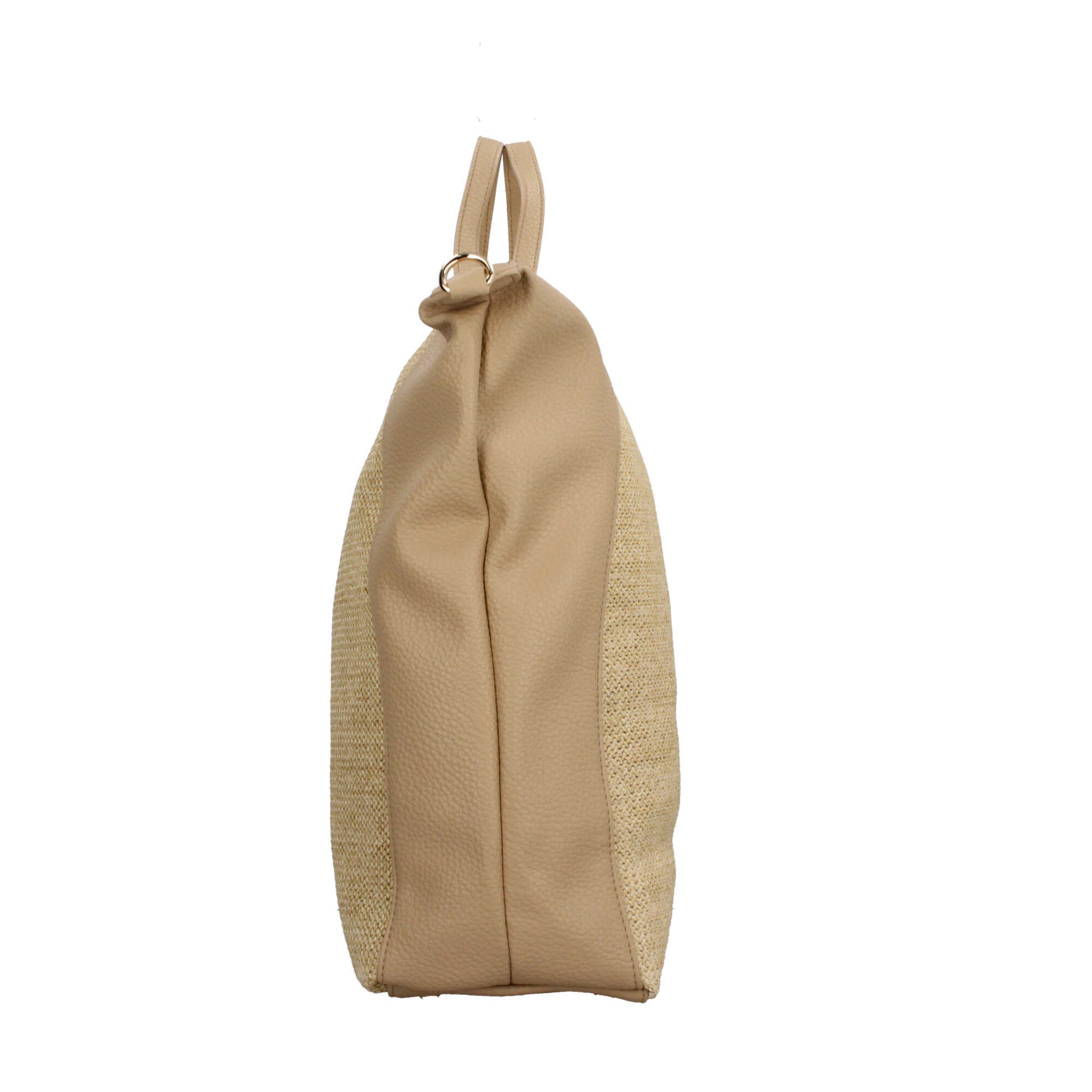 Borsa donna YNot maxi in rafia con doppi manici e tracolla