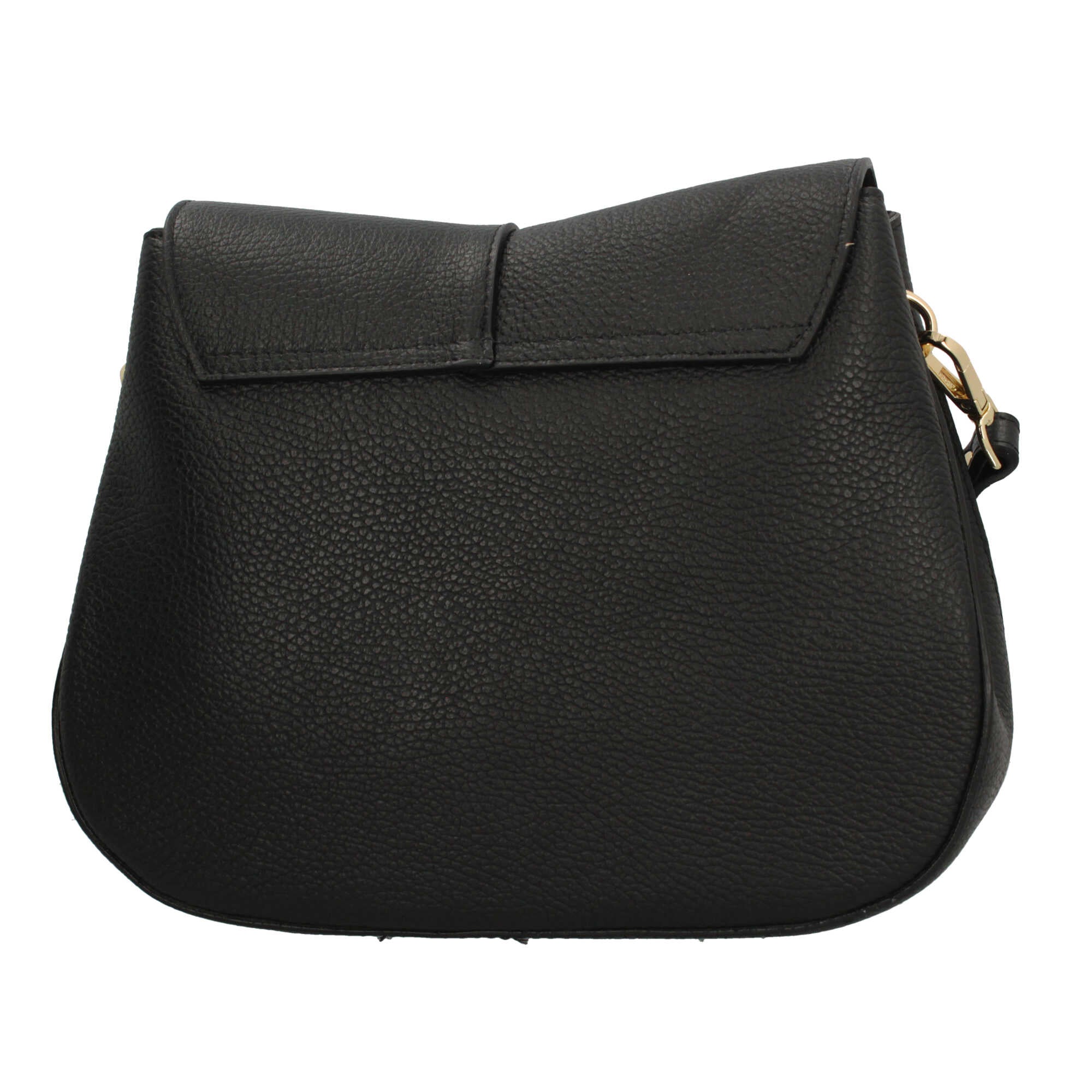 Borsa Made in Italy a spalla in stile compatto con manico regolabile NERO TU | Giò Fashion